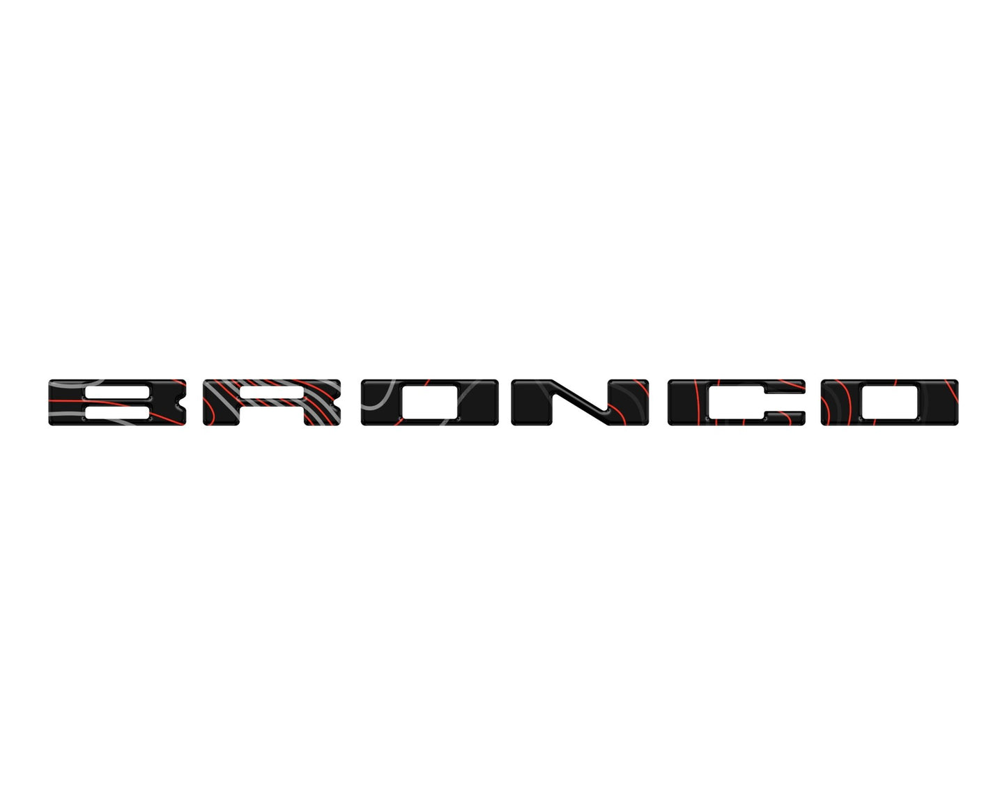 Glove Box Letters Inserts Fits 2021 - 2026 Ford Bronco - Speedlogix