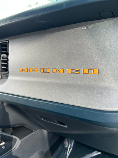 Glove Box Letters Inserts Fits 2021 - 2026 Ford Bronco - Speedlogix