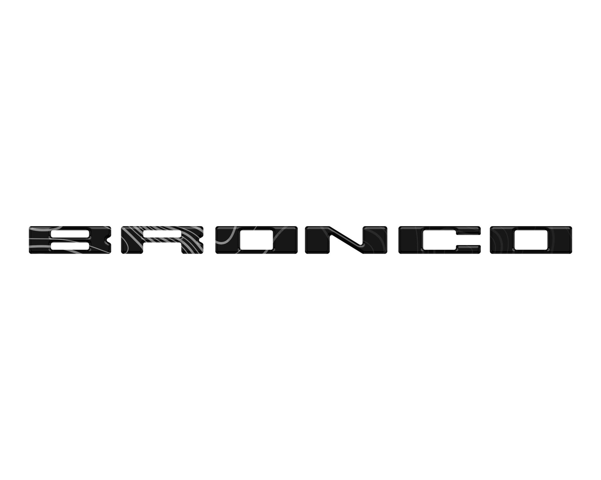 Glove Box Letters Inserts Fits 2021 - 2026 Ford Bronco - Speedlogix