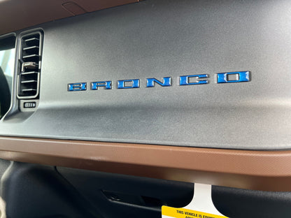 Glove Box Letters Inserts Fits 2021 - 2026 Ford Bronco - Speedlogix