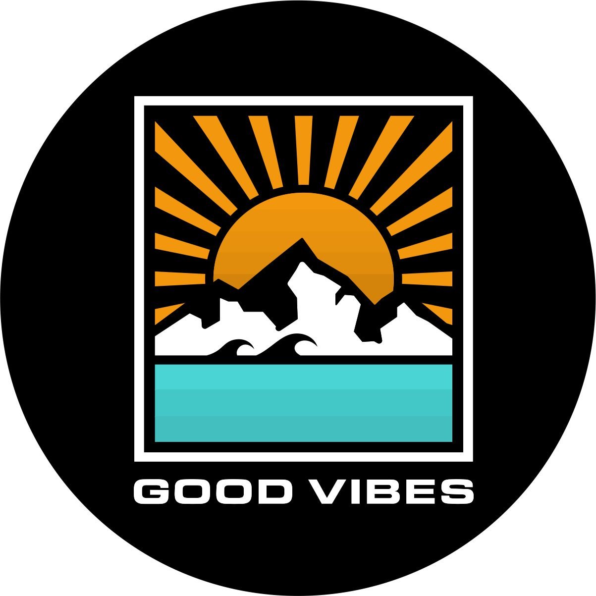 Good Vibes Sun Rays Unique Bronco Spare Tire Cover - Speedlogix