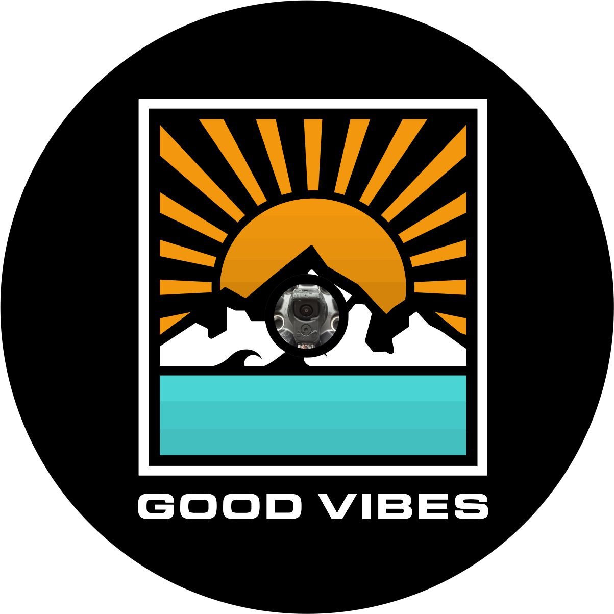 Good Vibes Sun Rays Unique Bronco Spare Tire Cover - Speedlogix