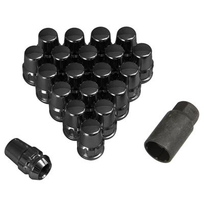Gorilla Black Locking Lug Nuts (20) 2005 - 2023 Challenger/Charger - Speedlogix