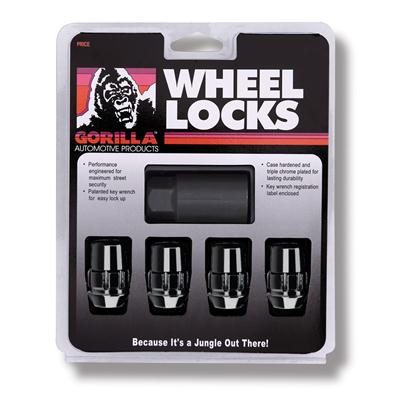 Gorilla Black Locking Lug Nuts (4) 2005 - 2023 Challenger/Charger - Speedlogix