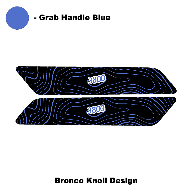 Topo Interior Front Door Grab Handle Overlay Kit (Printed + Laser Series) - 2021+ Bronco