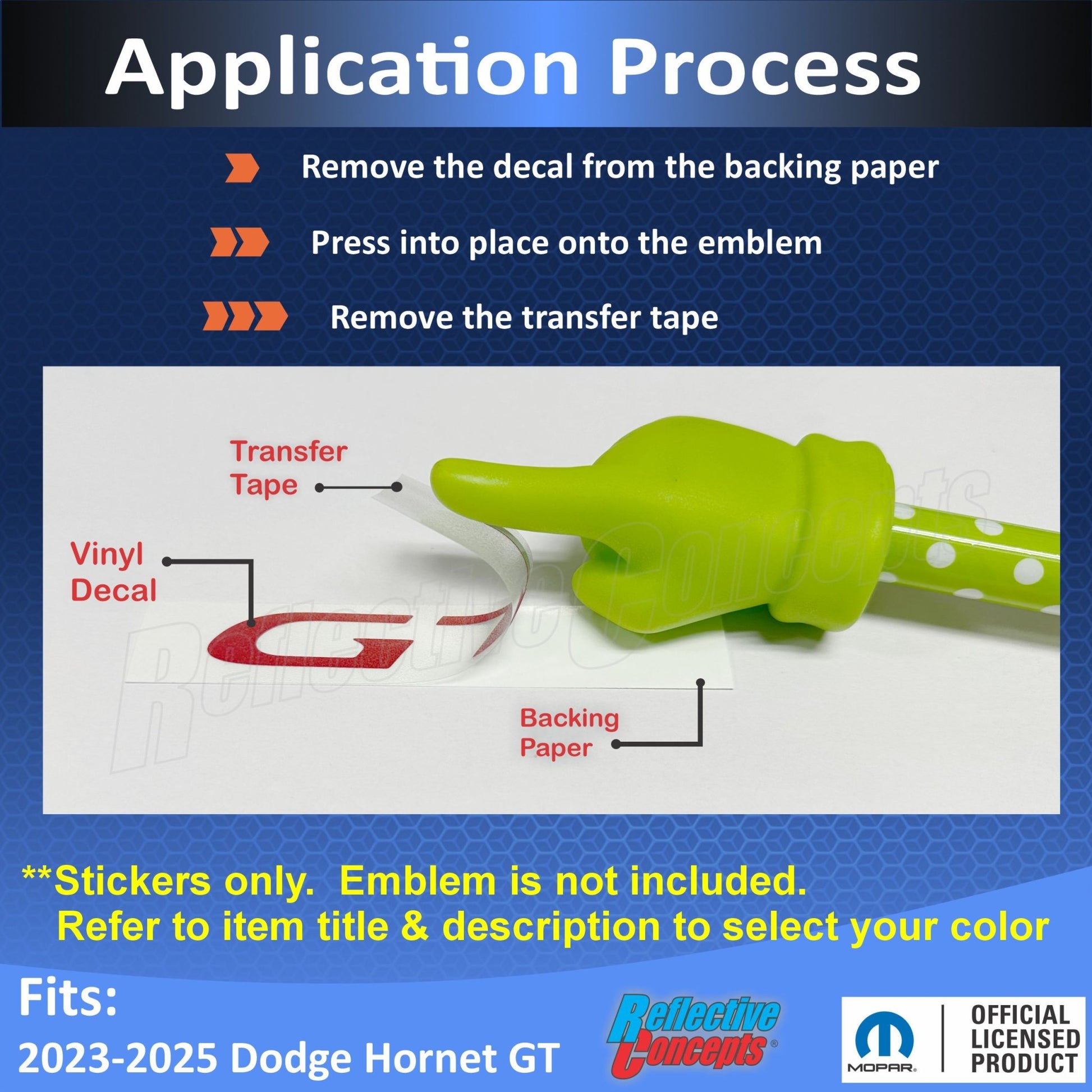 GT Emblem Overlay Decal - 2023 - 2025 Dodge Hornet GT - Speedlogix