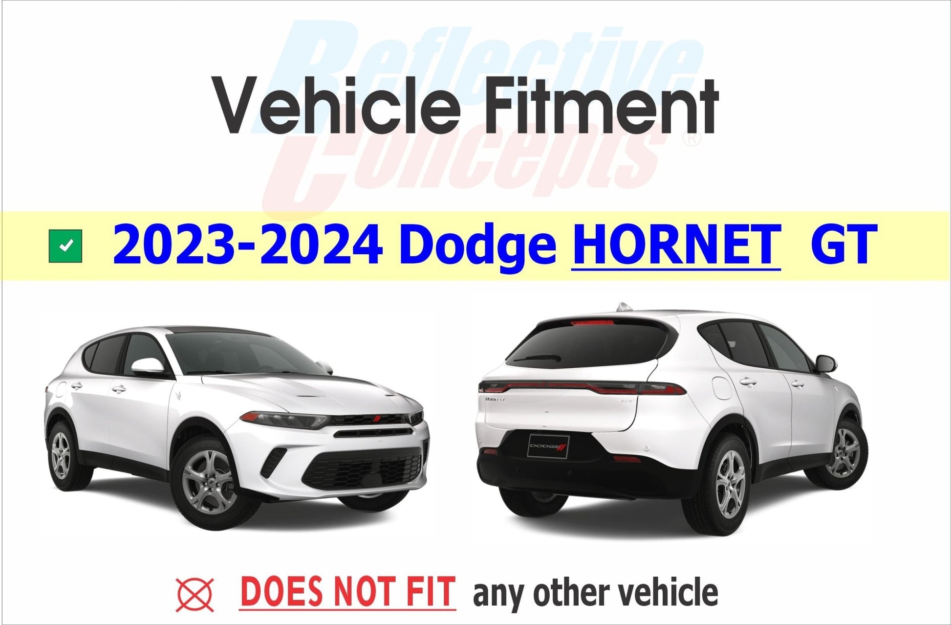 GT Emblem Overlay Decal - 2023 - 2025 Dodge Hornet GT - Speedlogix