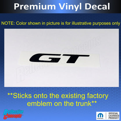 GT Emblem Overlay Decals - Dodge Charger GT - Speedlogix