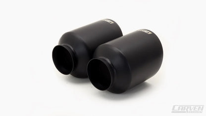 Carven 5" Black Clamp-On Exhaust Tips 2015-2023 Charger