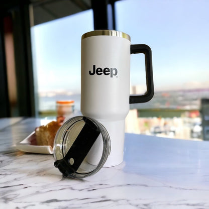 Handle Mug - Jeep Text Grille - White - Speedlogix