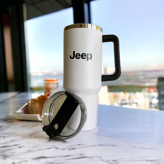 Handle Mug - Jeep Text Grille - White - Speedlogix