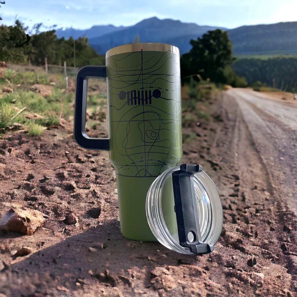 Handle Mug - Jeep Topography - Green - Speedlogix