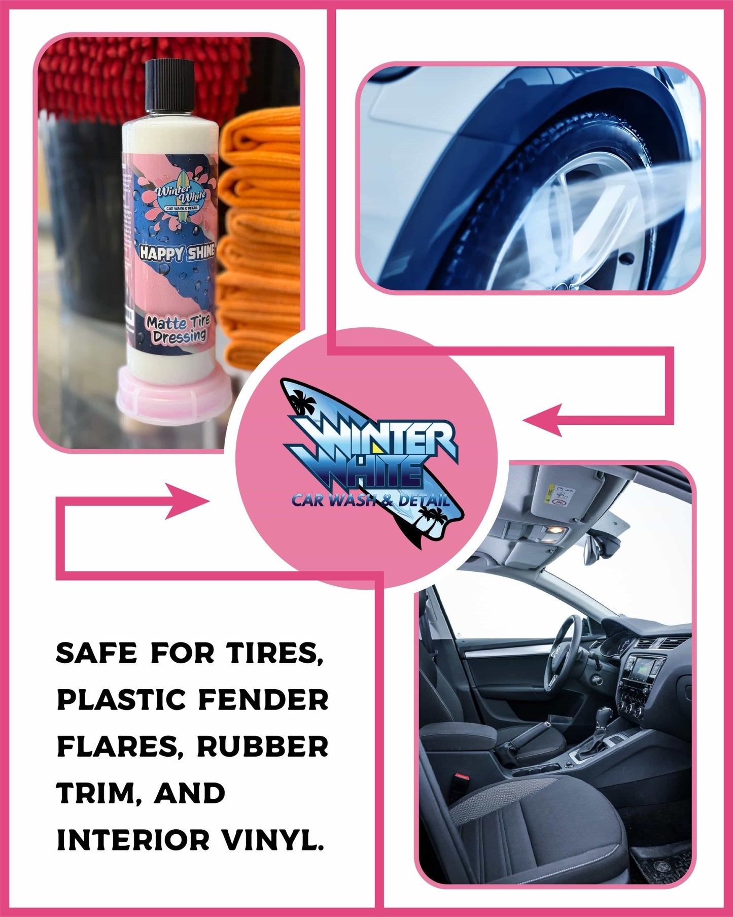 Happy Shine Matte Tire Dressing (16 fl oz) - Speedlogix