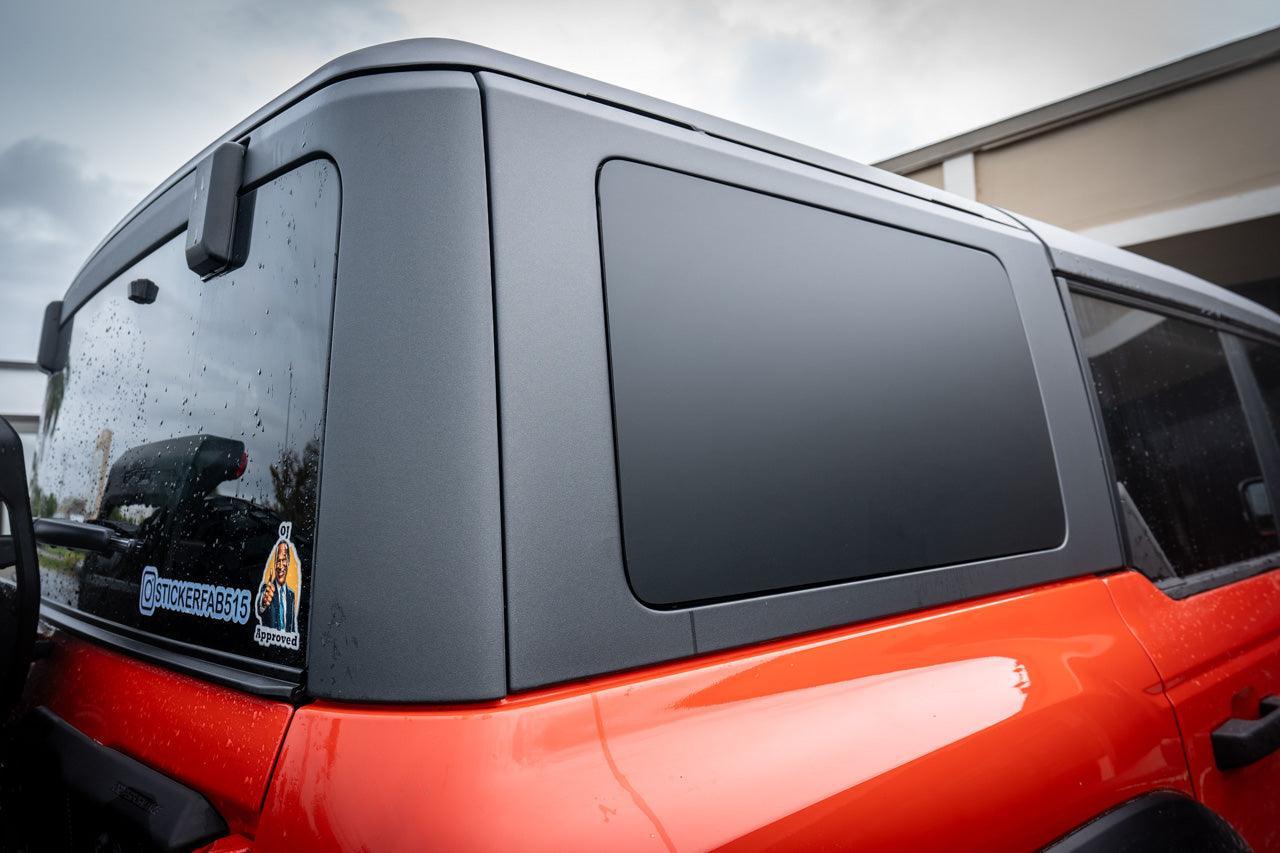 Hardtop Side Window Blackout Overlays - 2021+ Bronco 4 Door