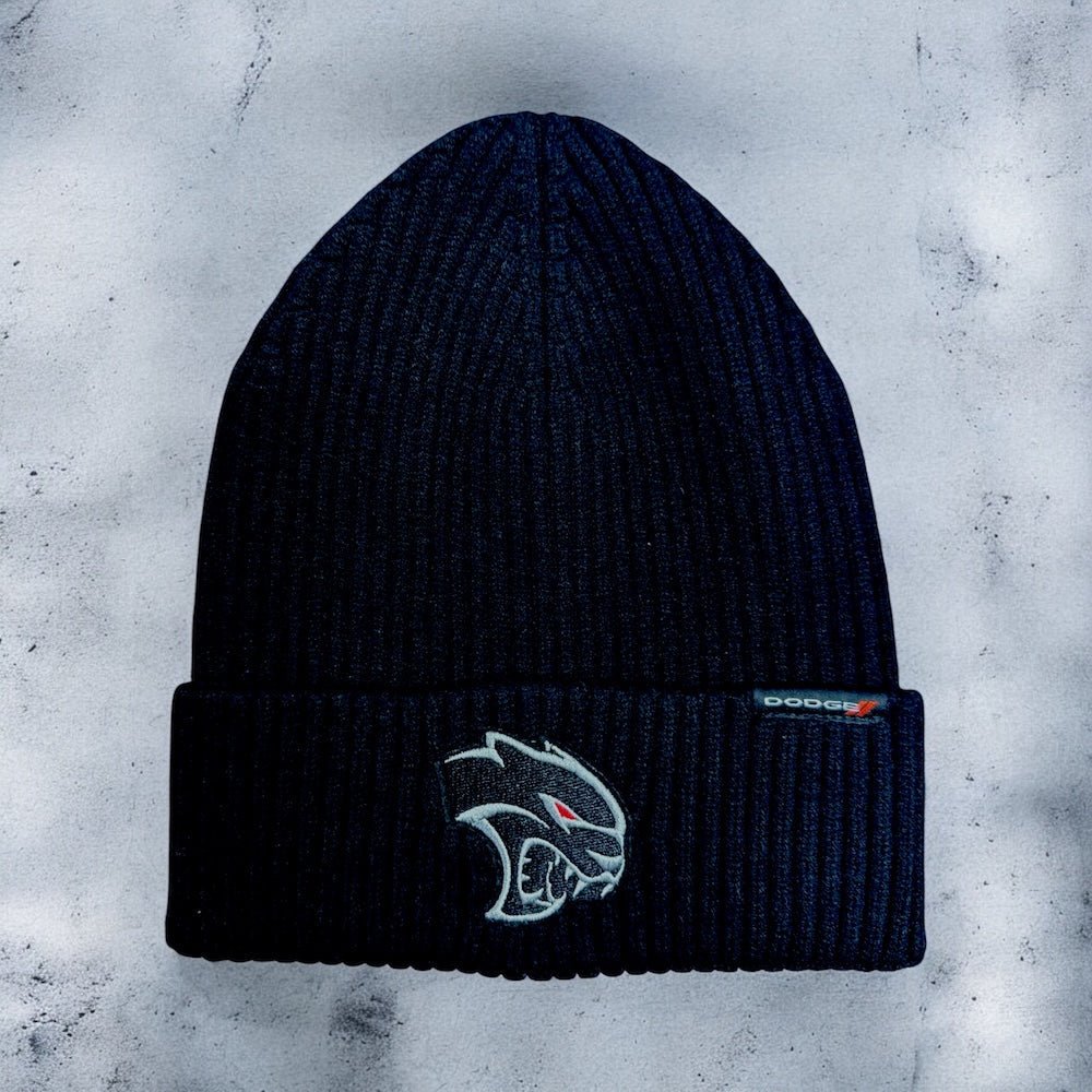 Hat - Dodge Hellcat REDEYE Flip Knit Patch - Black - Speedlogix