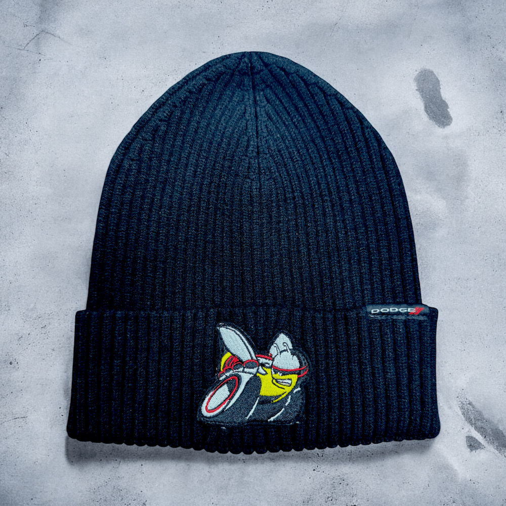 Hat - Dodge Scat Pack Flip Knit Patch - Black - Speedlogix