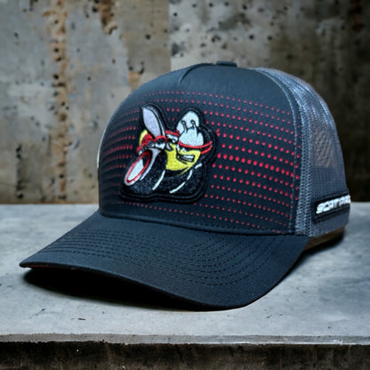 Hat - Dodge Scat Pack Rumble SnapBack Trucker - Black/Charcoal/Red - Speedlogix