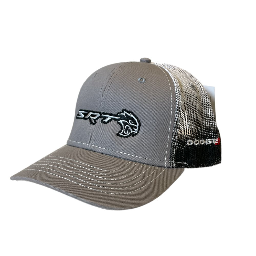 Hat - Dodge SRT Hellcat Gravel SnapBack Trucker - Black/Grey/White - Speedlogix