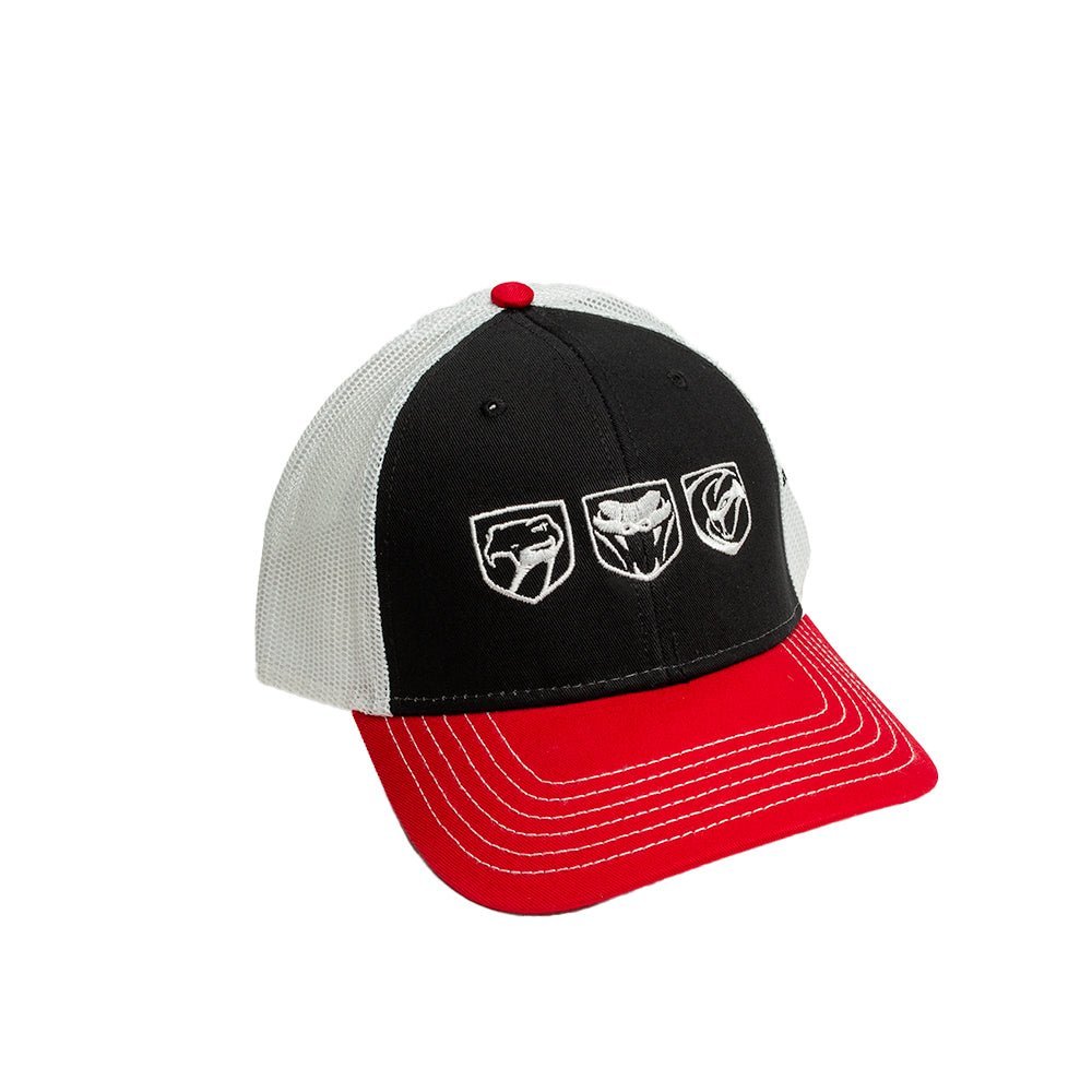 Hat - Dodge Viper Tri - logo - Black/White/Red - Speedlogix