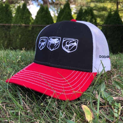 Hat - Dodge Viper Tri - logo - Black/White/Red - Speedlogix