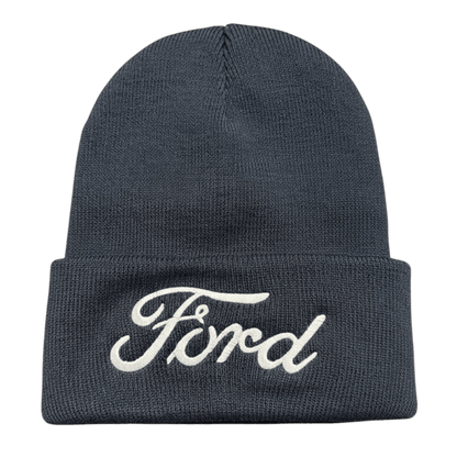 Hat - Ford Script Knit - Navy - Speedlogix