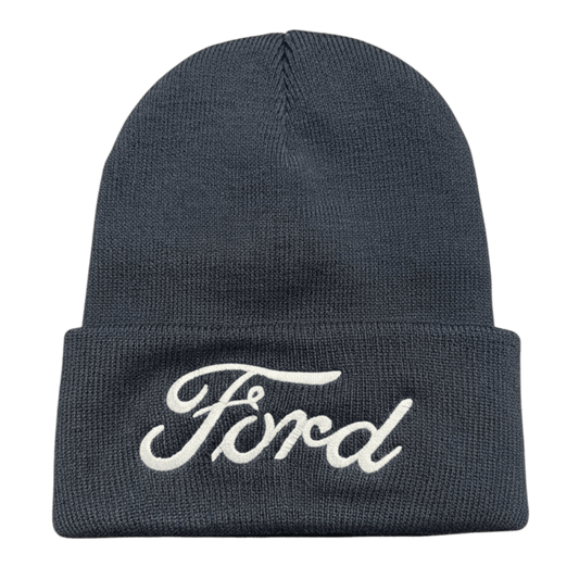 Hat - Ford Script Knit - Navy - Speedlogix