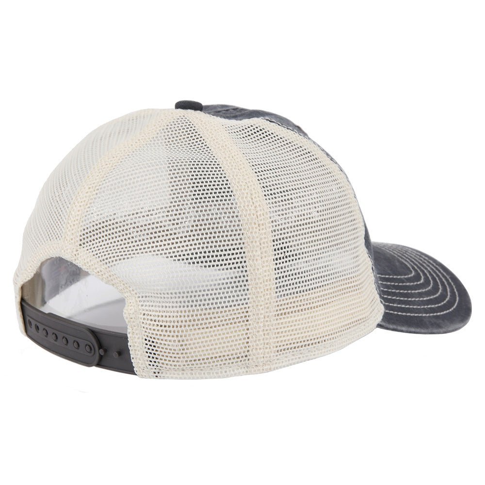 Hat - Ford Vintage Font Low Profile Trucker - Steel Blue/Khaki - Speedlogix