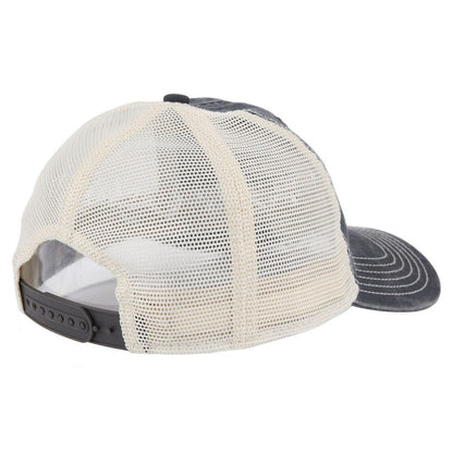 Hat - Ford Vintage Font Low Profile Trucker - Steel Blue/Khaki - Speedlogix