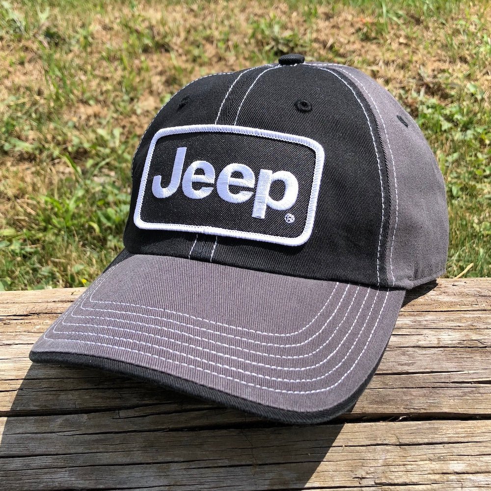 Hat - Jeep Chino Twill Patch - Black/Charcoal/White - Speedlogix