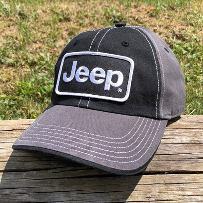 Hat - Jeep Chino Twill Patch - Black/Charcoal/White - Speedlogix
