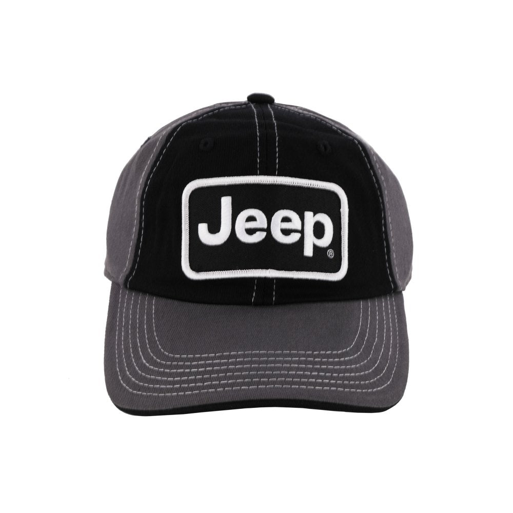 Hat - Jeep Chino Twill Patch - Black/Charcoal/White - Speedlogix