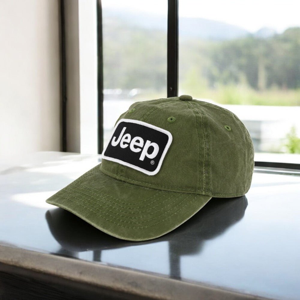Hat - Jeep Chino Twill Patch - Light Olive - Speedlogix