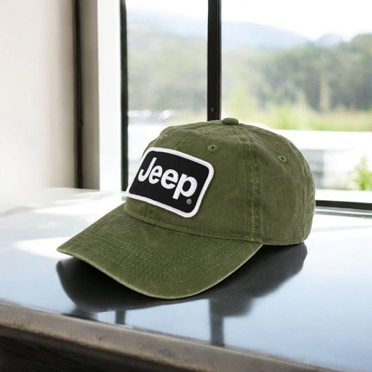 Hat - Jeep Chino Twill Patch - Light Olive - Speedlogix