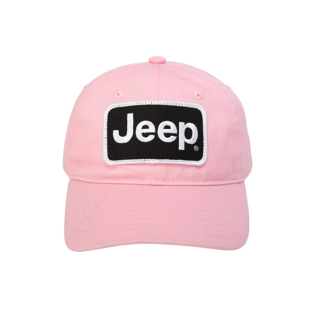 Hat - Jeep Chino Twill Patch - Pink - Speedlogix