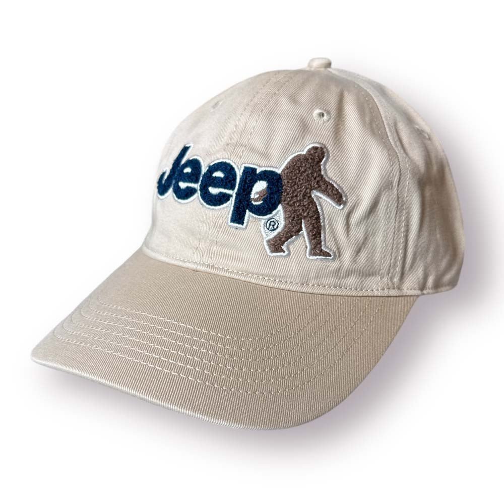 Hat - Jeep Chino Twill Ponytail with Chenille Sasquatch Patch - Khaki - Speedlogix