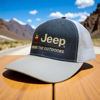 Hat - Jeep Explore The Outdoors - Heather Navy/Khaki/White - Speedlogix