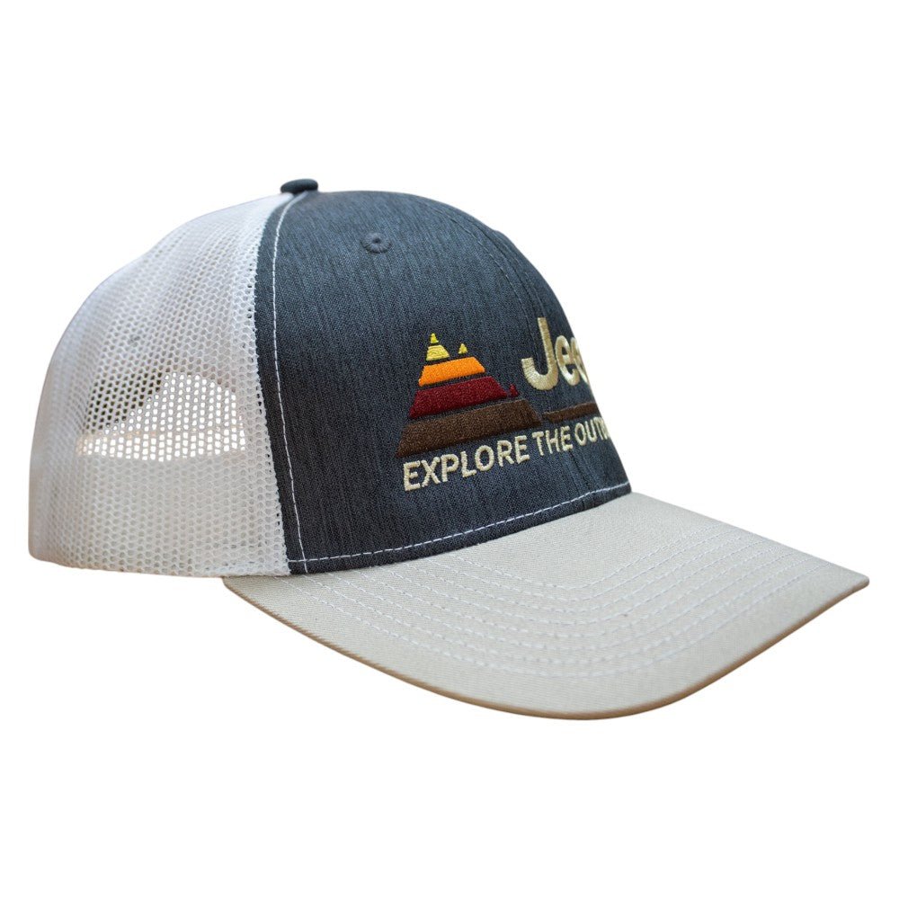 Hat - Jeep Explore The Outdoors - Heather Navy/Khaki/White - Speedlogix