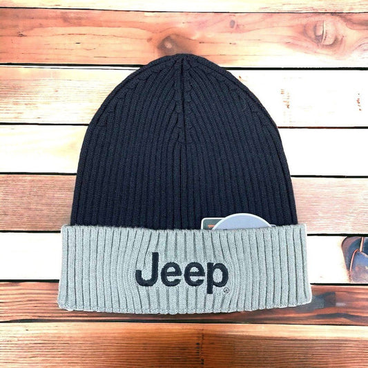 Hat - Jeep Flip Knit - Grey/Black - Speedlogix