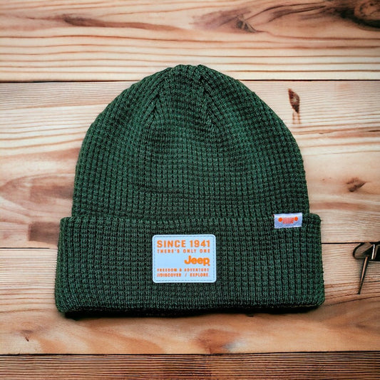 Hat - Jeep Flip Knit Stencil - Green - Speedlogix