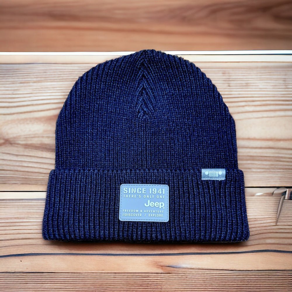 Hat - Jeep Flip Knit Stencil - Navy - Speedlogix