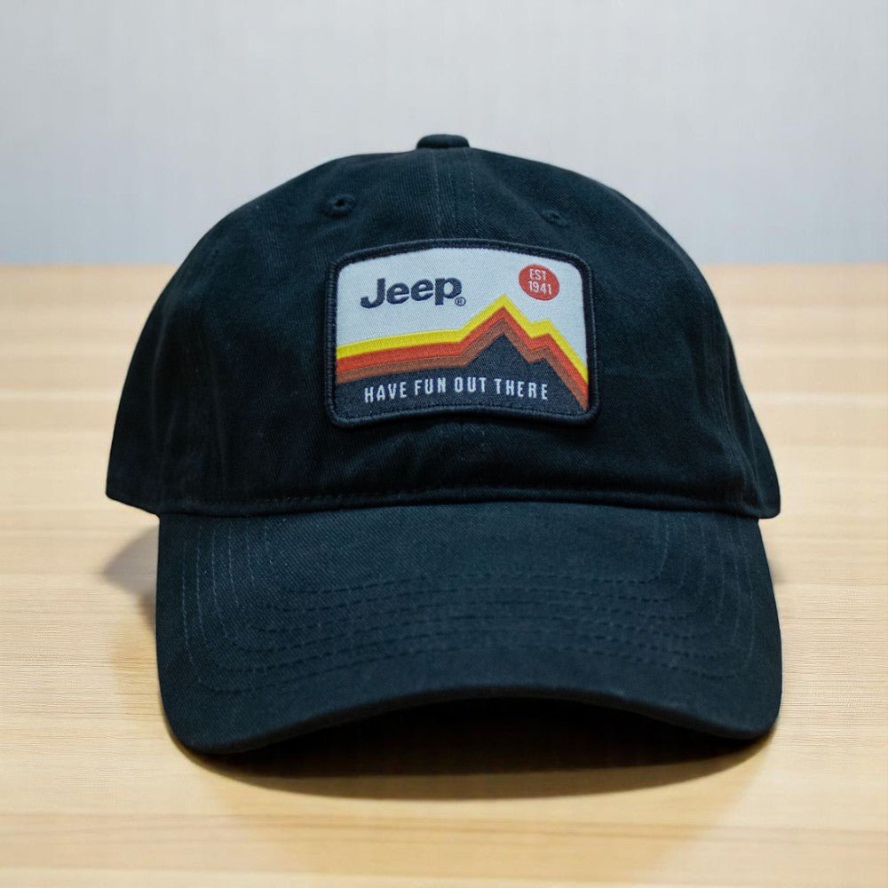Hat - Jeep Have Fun Out There Patch Garment Washed Black - Speedlogix