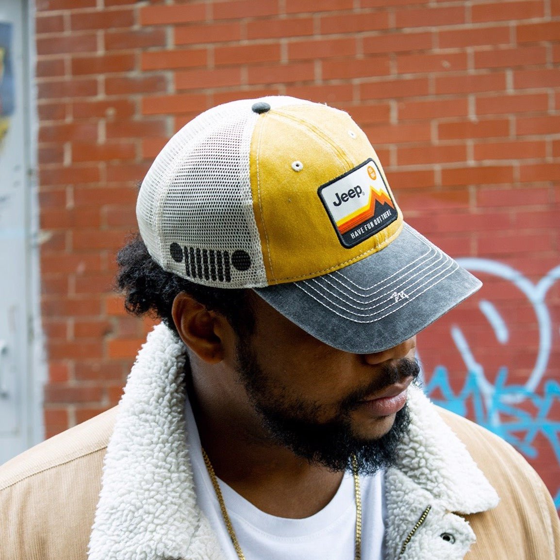 Hat - Jeep Have Fun Out There Patch Garment Washed Trucker - Speedlogix