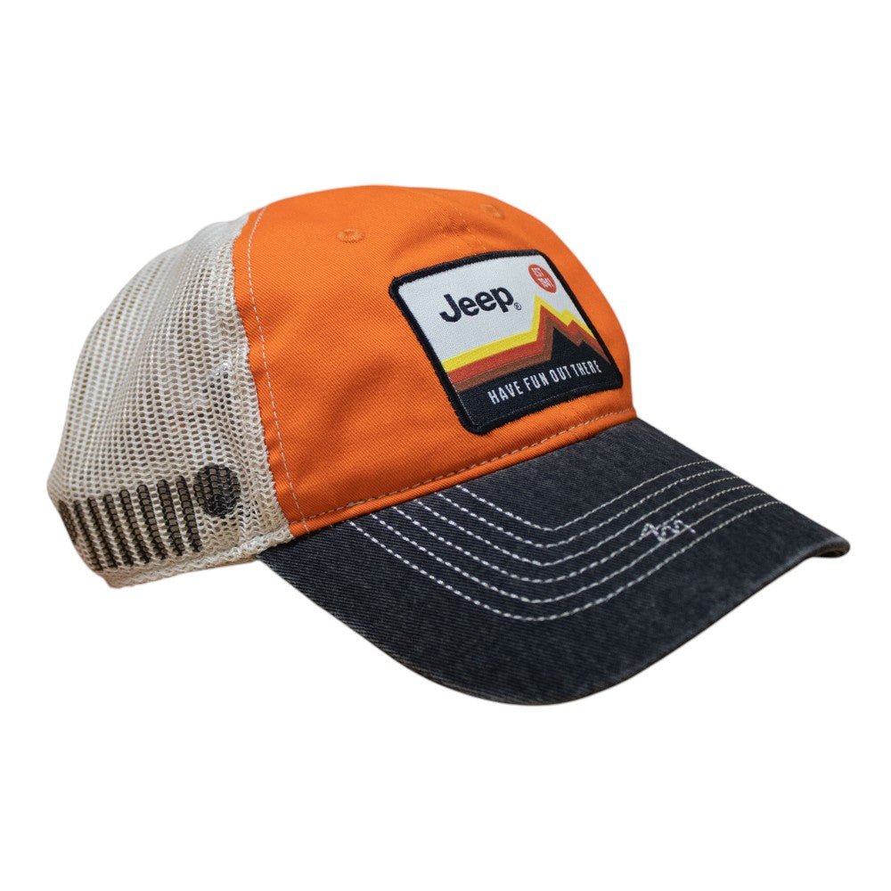 Hat - Jeep Have Fun Out There Patch Garment Washed Trucker - Speedlogix