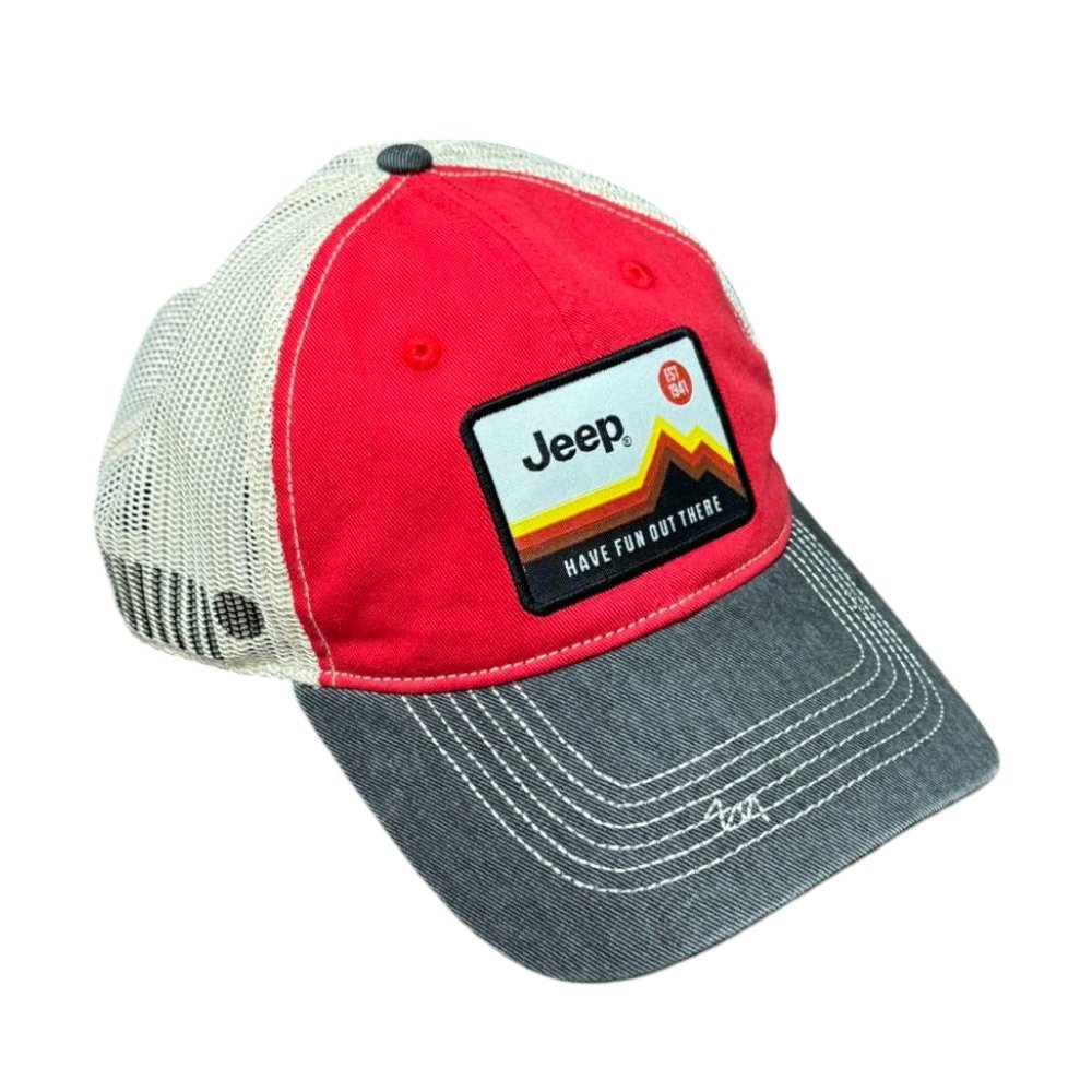 Hat - Jeep Have Fun Out There Patch Garment Washed Trucker - Speedlogix