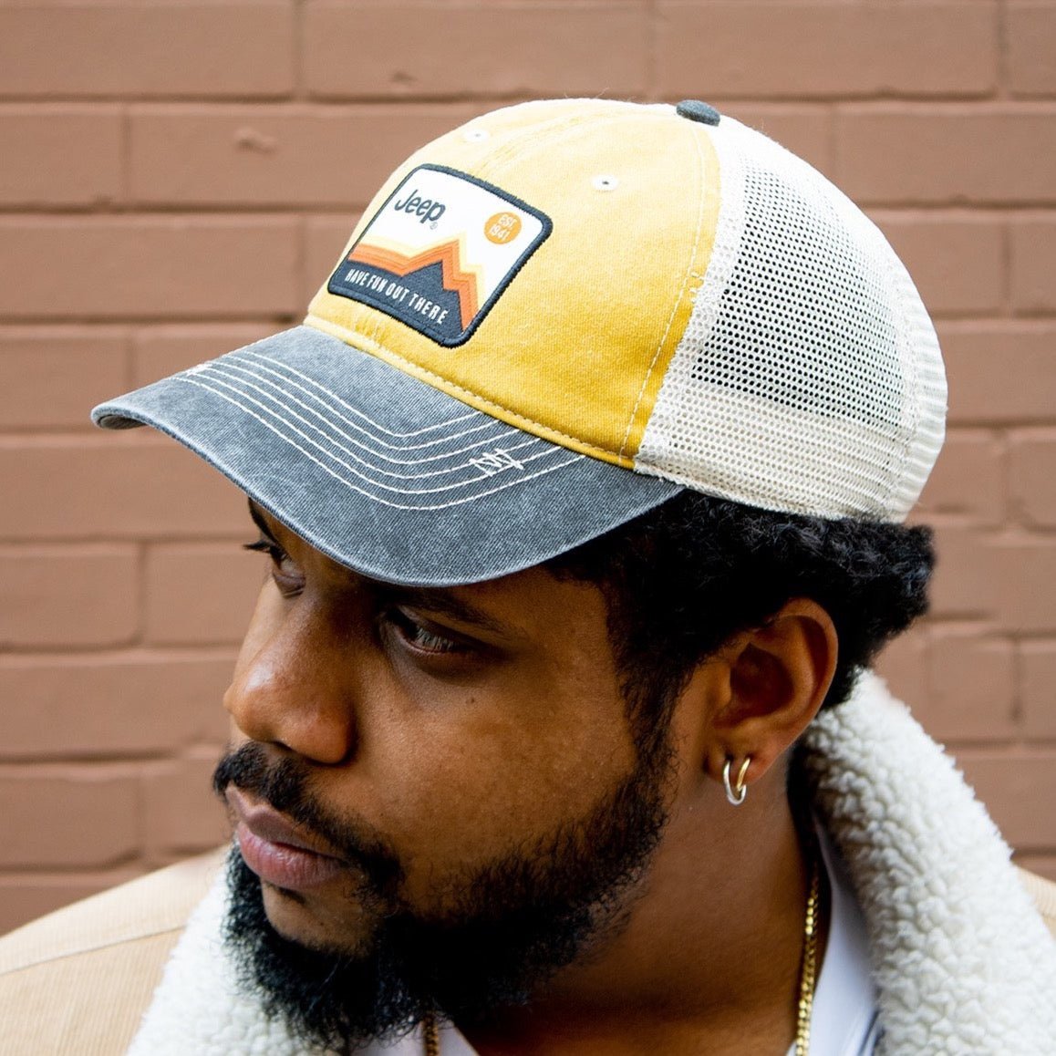 Hat - Jeep Have Fun Out There Patch Garment Washed Trucker - Speedlogix