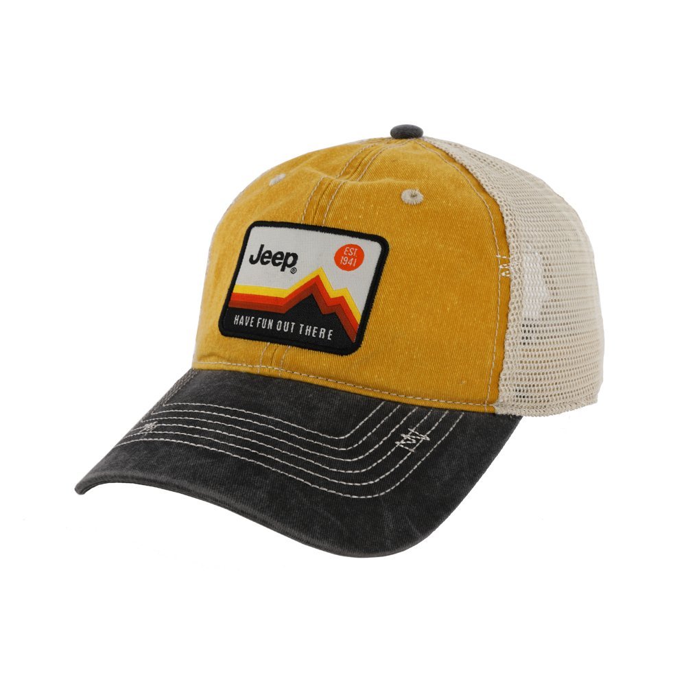 Hat - Jeep Have Fun Out There Patch Garment Washed Trucker - Speedlogix