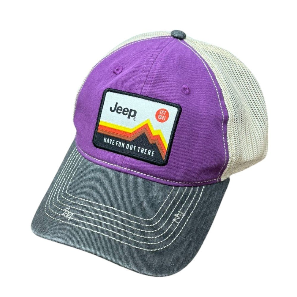Hat - Jeep Have Fun Out There Patch Garment Washed Trucker - Speedlogix