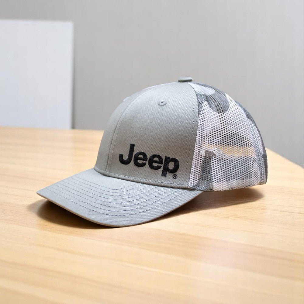 Hat - Jeep Heather Grey and Camo Trucker - Speedlogix