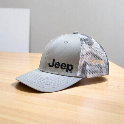 Hat - Jeep Heather Grey and Camo Trucker - Speedlogix