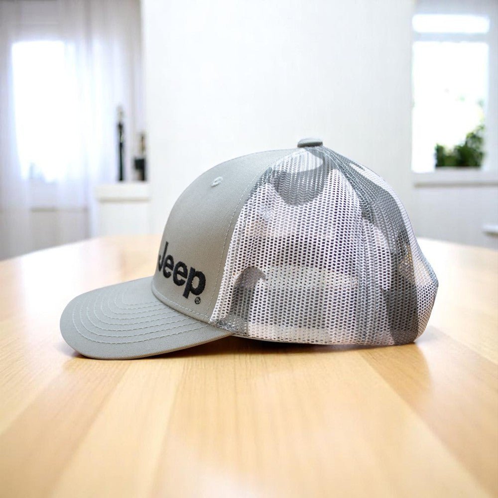 Hat - Jeep Heather Grey and Camo Trucker - Speedlogix